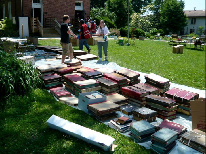 Collections salvage efforts after flooding at the Johnson County Historical Museum