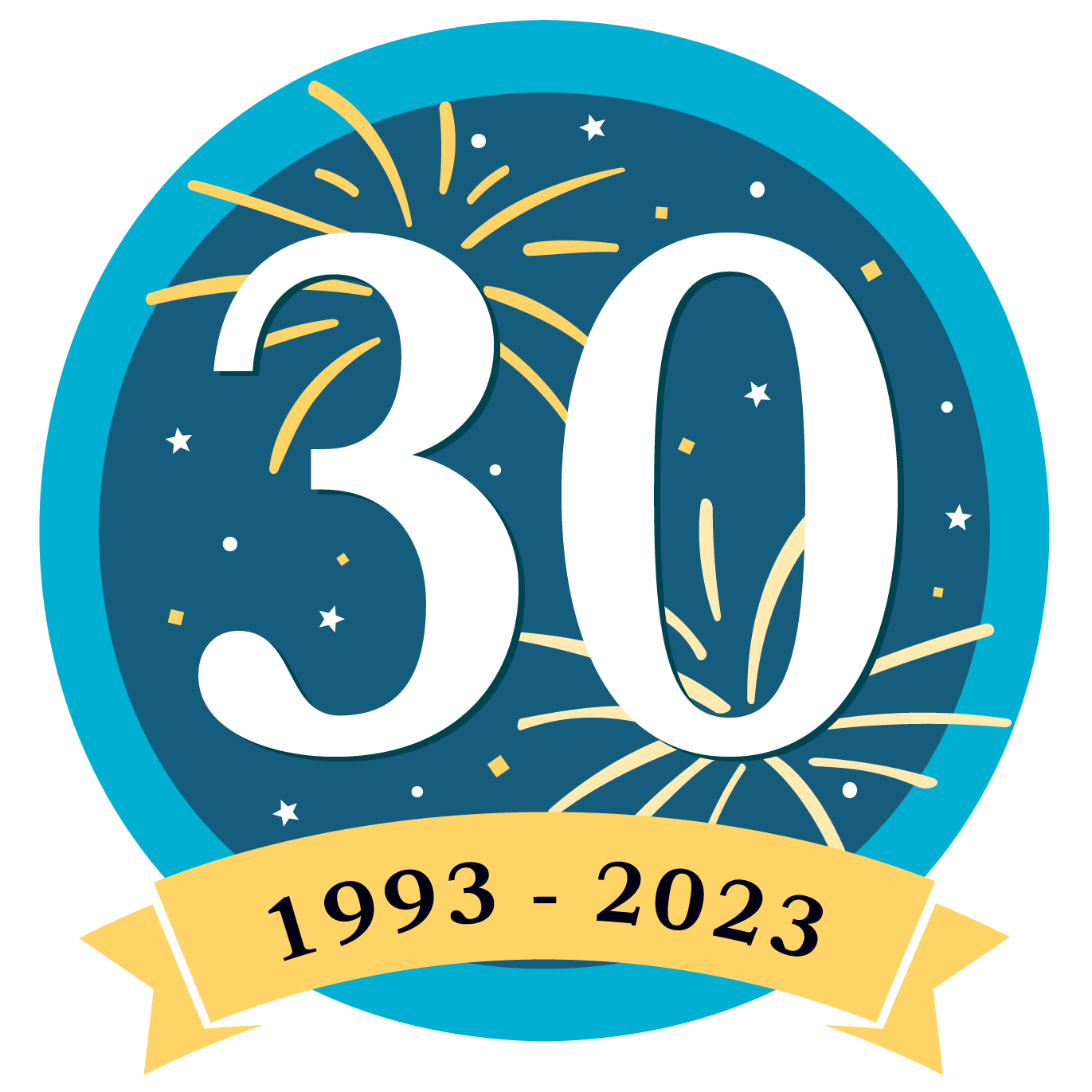 Logo celebrating the 30th anniversary of the National Collections Program in 2023.